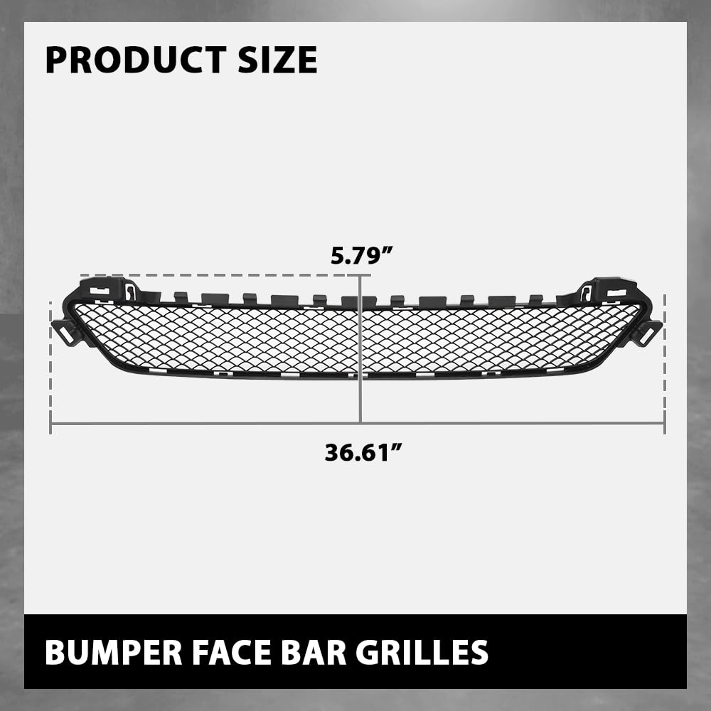 G-PLUS Front Lower Bumper Face Bar Grille, Compatible with Benz C300 C400 2015-2018, 2058850423, MB1036144