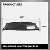 G-PLUS TPE Molded Dash Cover Cap Overlay Compatible with chevy Tahoe Avalanche Suburban Yukon 2007-2014/ Silverado LTZ GMC Sierra SLT 2007-2013 (Black)