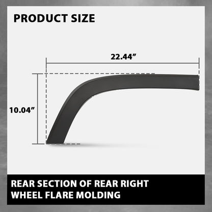 G-PLUS Rear Right Fender Flare Wheel Molding Trim, Compatible with Jeep Cherokee 2019-2022, Not Fit For Trailhawk Models 68316002AD, 68316006AB
