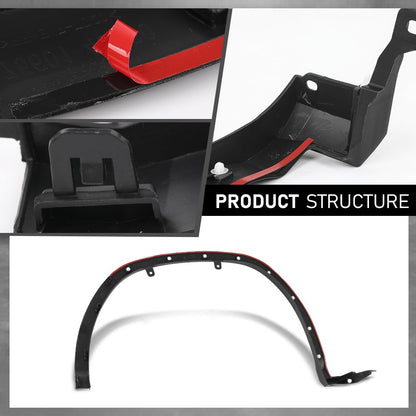 G-PLUS Front Right Fender Flare Wheel Opening Molding Compatible with LX RX350/RX450h (submodel: Base, F Sport) 2016-2019 756010E080, LX1291100 Black