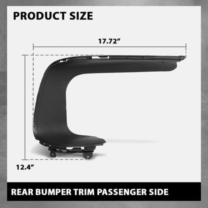 G-PLUS Rear Right Bumper Trim, Compatible with Porsche Cayenne 2011-2014, Passenger Side, 958505838009B9, PO1183101