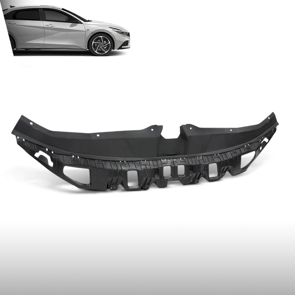 G-PLUS Grille Cover Upper Radiator Sight Shield Compatible with Hyundai Elantra 2021-2023 1.6L 1580CC 96CU. IN. L4 FULL HYBRID EV- (FHEV) DOHC/DOHC TURBOCHARGED HY1224124, 86391AA000 Black