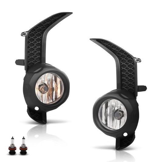 G-PLUS Fog Lights & Lamps Bezel Trim Surround Covers Compatible with Toyota 4Runner TRD/ SR5 2014 2015 2016 2017 2018 2019 2020 5212735100, 5212835080, 8121012230, 8122012230, TO1038173 Black
