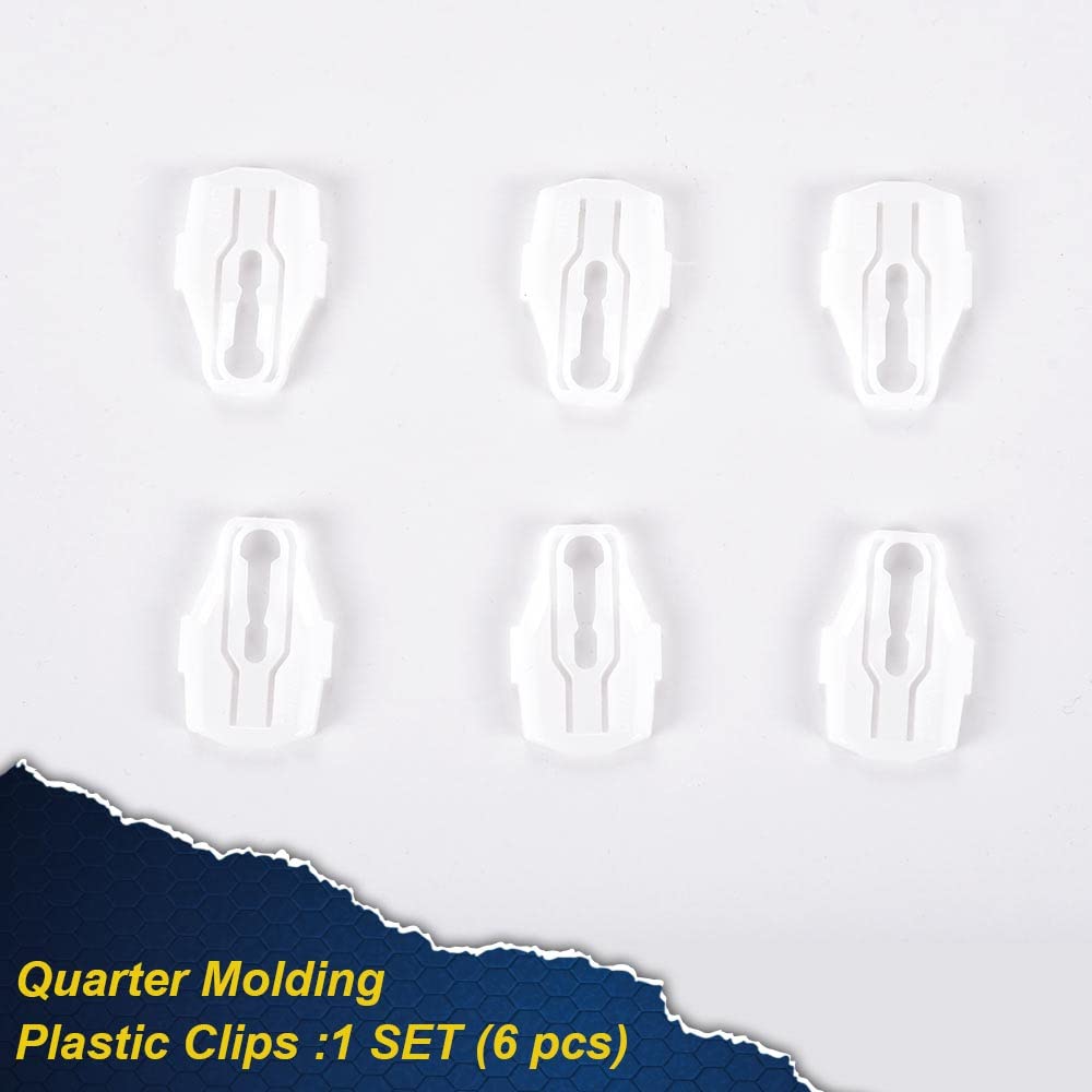 G-PLUS Molding Plastic Clip Compatible with 1966-1969 Lincoln, Fender, Door, Quarter Retainer Clips,6Pcs Install Set