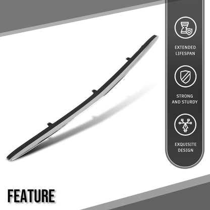 G-PLUS Front Bumper Lower Center Molding Trim Spoiler Compatible with Benz S63 AMG S550 S600 S550e 2014-2017 2228800108 Chrome Black