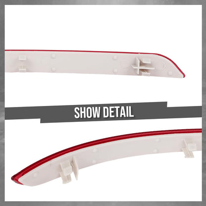 G-PLUS Pair Left & Right Bumper Reflectors Compatible with Benz GLE350 4Matic Sport Utility 4-Door 2016-2017 1668200174, 1668200074 Red