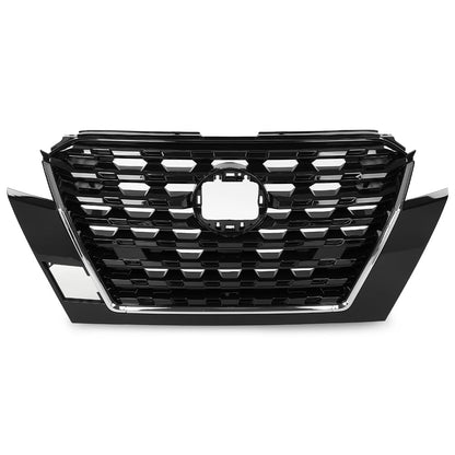 G-PLUS Front Bumper Upper Grille Compatible with Nissan Kicks 2020 2021 2022 2023 623105R05A Black Grill