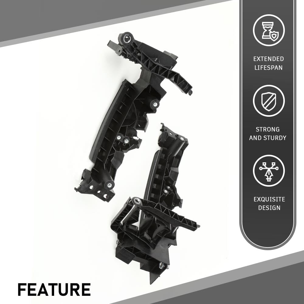 G-PLUS Headlight Mount Support Plate Bracket Set 4Pcs Compatible with Audi Q5 (8R) 2009-2012 Black 8R0805607A, 8R0805607B, 8R0805608A, 8R0805608B