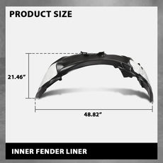 G-PLUS Front Right Fender Liner for Ford Edge 2015-2018 Passenger Side Close-up View