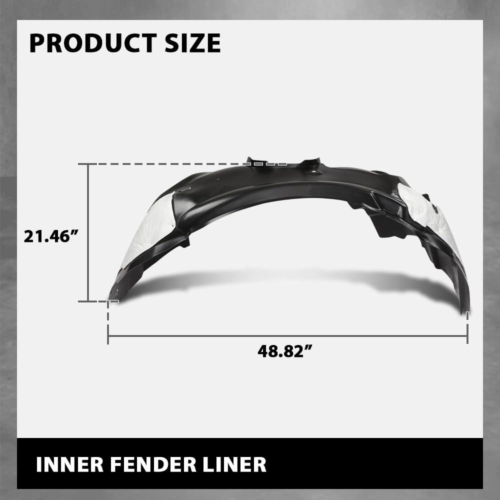 G-PLUS Front Right Fender Liner Inner, Compatible with Ford Edge 2015-2018, Passenger Side, FT4Z16102B, FT4Z16102H