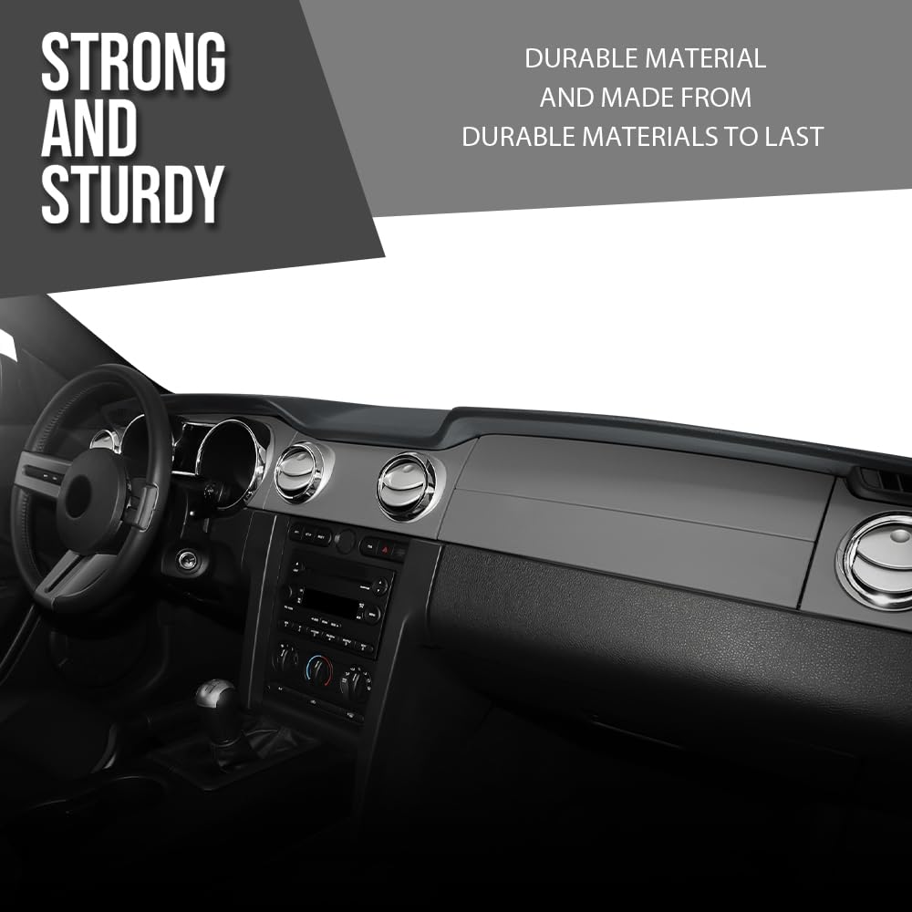 G-PLUS Dash Cover Dashboard Panel Compatible with Ford Mustang 2005 2006 2007 2008 2009 Gray