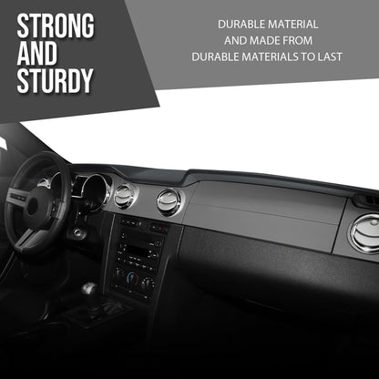 G-PLUS TPE Dashboard Panel Dash Cover Compatible with Ford Mustang 2005 2006 2007 2008 2009, Gray