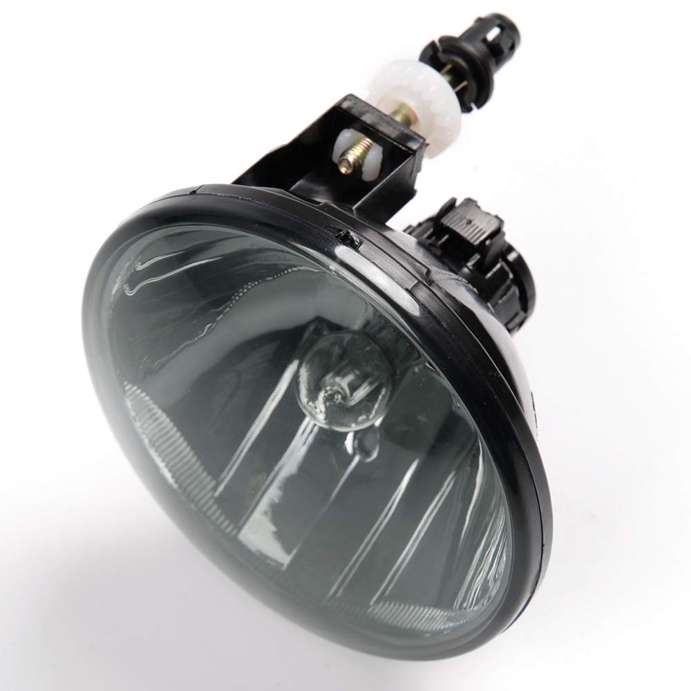 G-PLUS Bumper Fog Lights w/Bulbs Compatible With 2007-2014 GMC Acadia Yukon Pontiac/Chevy Avalanche Camaro Suburban Tahoe, Driving Lamps Pair,Smoky Lens Black Housing