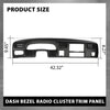 G-PLUS Dash Bezel Radio Cluster Trim Panel 4x4 Black Compatible with Ford F250 F350 Super Duty 1999-2004 with Hole