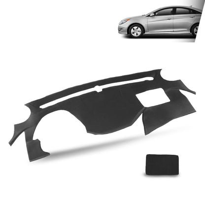G-PLUS TPE Dashboard Dash Cover Compatible with Hyundai Sonata 2011-2014 Instrument Dash Board Cover Black