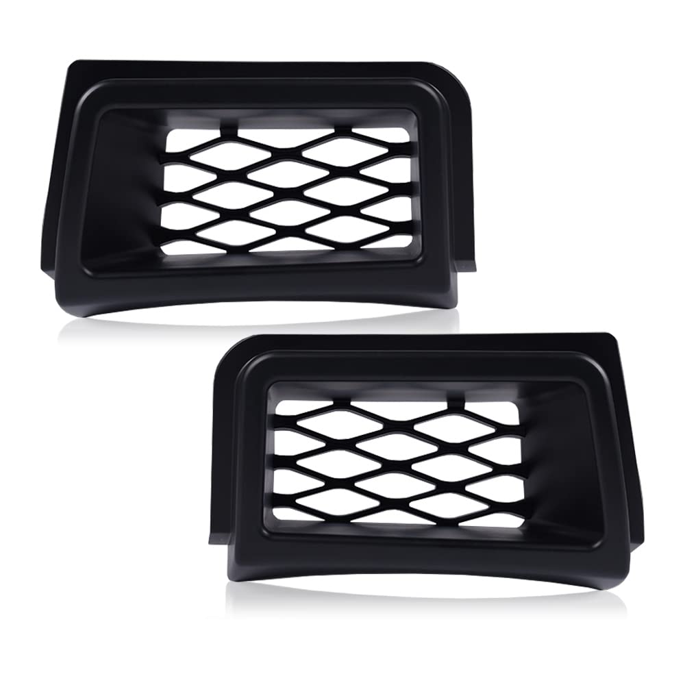 G-PLUS Front Bumper Caliper Air Duct Compatible with Chevy Silverado 1500 2003 2004 2005 2006 2007 SS-Style Left & Right Pair (Black) 89025754 89025753