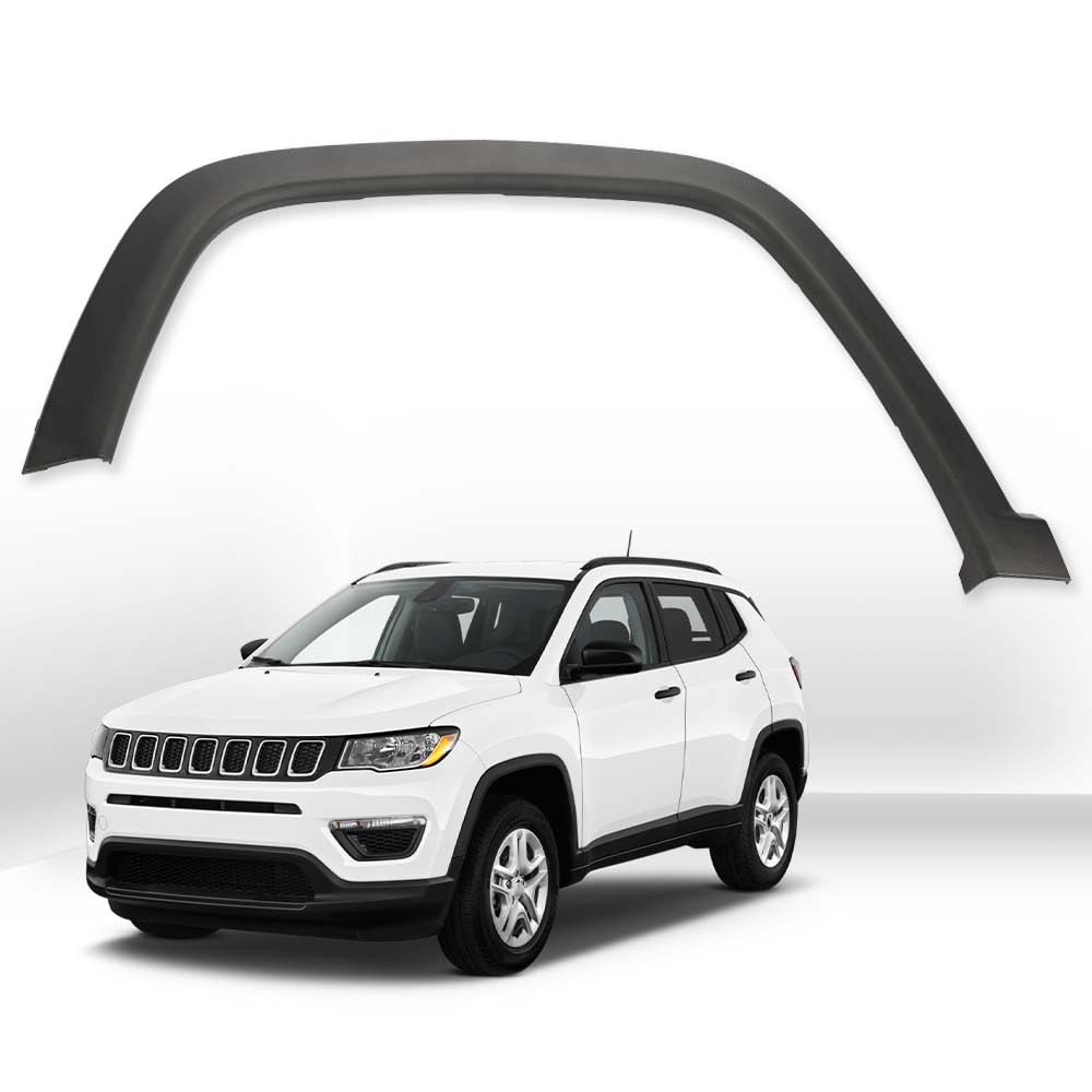 G-PLUS Wheel Opening Molding Fender Flares Front Left Compatible With Compass 2017-2022 OE Style Black Wheel Cover Protector