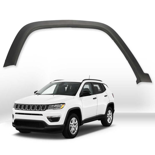 G-PLUS Wheel Opening Molding Fender Flares Front Left Compatible With Compass 2017-2022 OE Style Black Wheel Cover Protector
