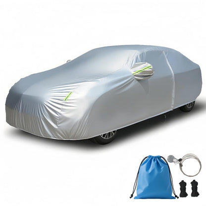 Heavy-Duty Car Cover Waterproof All Weather for Universal Sedan, Outdoor Rain Sun Snow UV Protection, Indoor Dust and Scratch Resistant 3M (179 * 69 * 59 inch)
