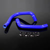 G-PLUS Silicone Radiator Hose Kit w/Clamps Compatible with 1967 1968 1969 Chevy Camaro Firebird T/A V8 Blue 2 PCS