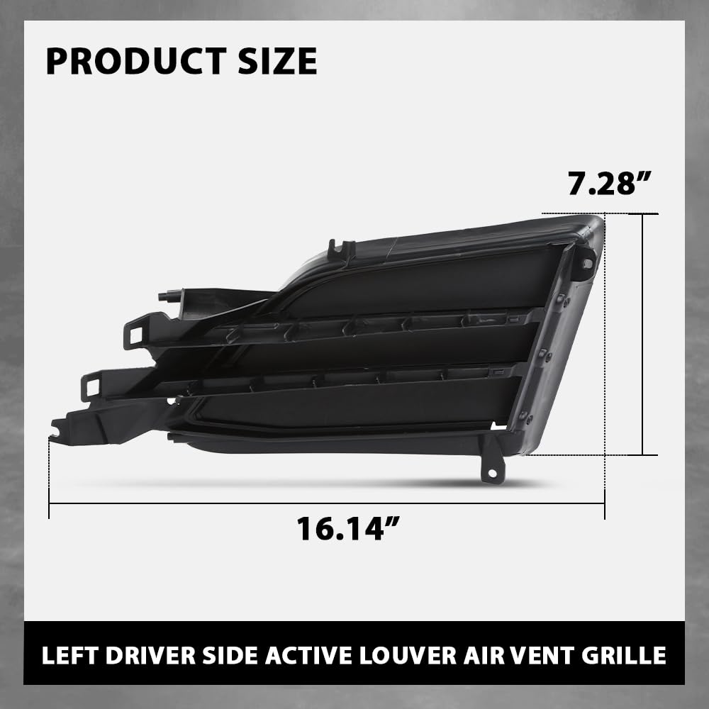 G-PLUS Active Air Vent Shutter Grille Driver Left Side Compatible with Tesla Model S 2016-2020