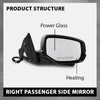 G-PLUS Power Heated Mirror w/Turn Signal Lane Assist Camera Right Passenger Side Compatible with Honda Accord Sedan 2013-2015 76200T2GA41ZC HO1321275 Glossy Black