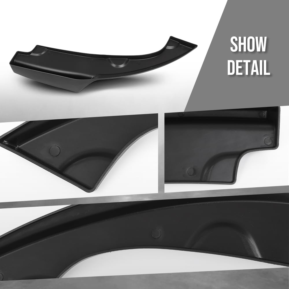 G-PLUS Rear Bumper Side Skirt Lip Splitter Canard Compatible with Honda Civic 4 Door Sedan 2016 2017 2018 2019 2020 2021,Not Fit Si or Hatchback Model Black