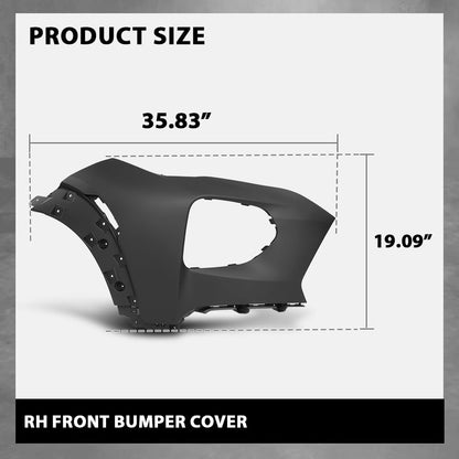 G-PLUS Front Bumper Cover Passenger Right Side Compatible with Chevy Trailblazer 2021-2022 NOT Fit RS Model 42749517, 42772012 Black