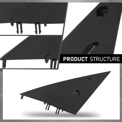 G-PLUS Front A-Pillar Triangular Cover Plate Right Compatible with Tesla Model 3 2017-2023 22873014, 1130656-00-E Gloss Black