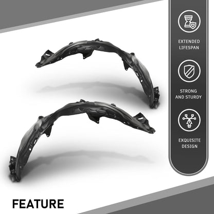 G-PLUS Front Left+Right Fender Liner Inner Splash Shield Compatible with Toyota Camry 2018-2020 2Pcs 5387606260