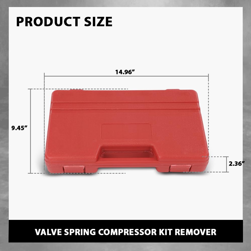G-PLUS Valve Spring Compressor Kit Remover & Installer Disassembling Tool Compatible with BMW, VW, Audi, Toyota, Lx, Ford, Nissan, Hyundai, Renault, and Many Other Engine Applications Black