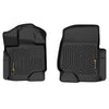 G-PLUS 2PCS Floor Mats Compatible with Ford F150 Super Crew 2015-2025(Fit 22-24 Lightning Models) Front Row Cargo Liner Black Floor Liners Accessories All Weather Full Cover Protection