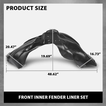 G-PLUS Pair Front Fender Liner Inner, Compatible with Ford F150 2010-2014, LH Driver & RH Passenger 2PCS, FO1248146, FO1249146, AL3Z16102A, AL3Z16102C, AL3Z16103A, AL3Z16103D