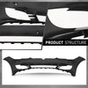 G-PLUS Front Bumper Cover Compatible with Tesla Model S 2016-2020 Black