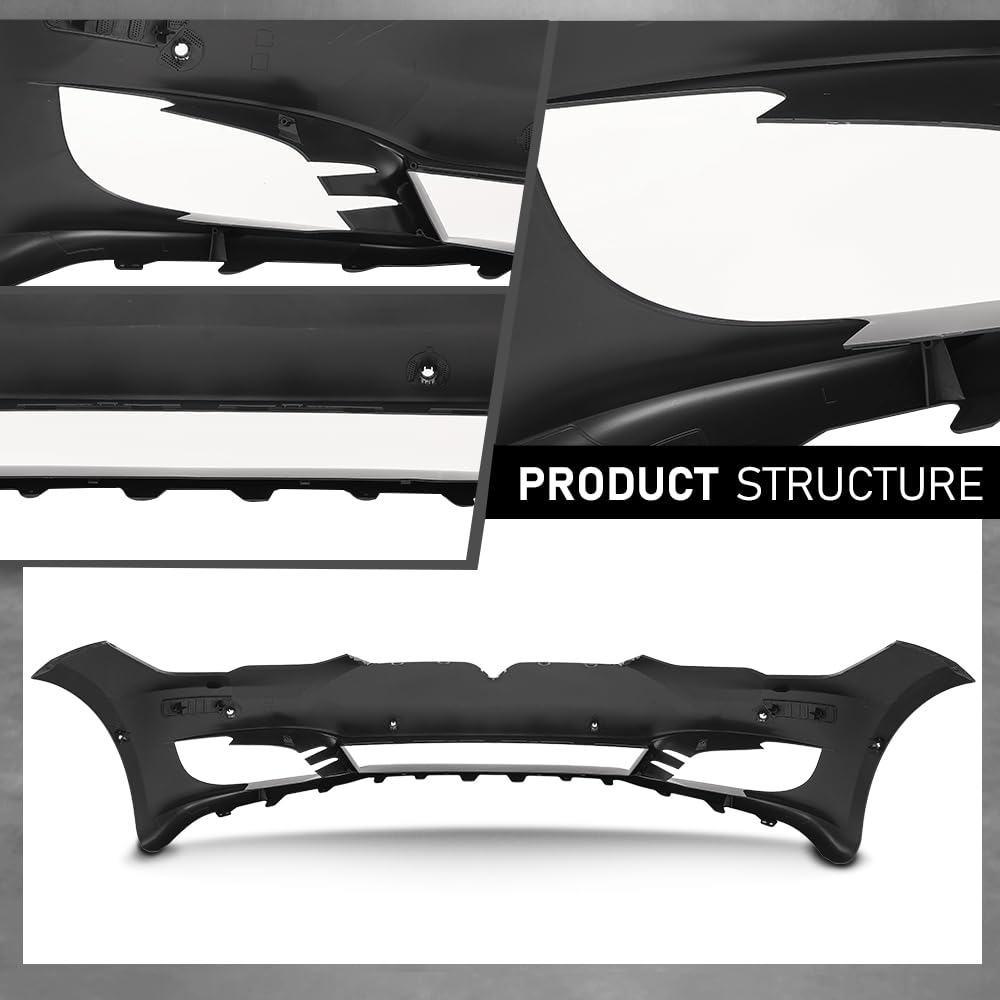 G-PLUS Front Bumper Cover Compatible with Tesla Model S 2016-2020 Black