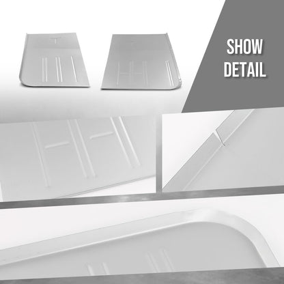 G-PLUS Galvanised Front Floor Mat Fit Ford F100 F150 F250 F350 1967-1979 / Bronco 1978-1979 1st Row Truck Accessories Cargo Liners All Weather Protection 2PCS Sliver Alfombras para Carro