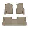 Floor Mat Fit Ford F150 SuperCrew Cab 2009 2010 2011 2012 2013 2014 All Weather Full Cover Protection TPE Car Floor Cargo Liner 1st & 2nd Row 3PCS Beige, alfombras para carro