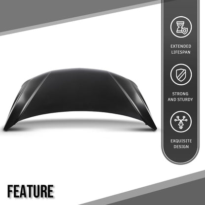 G-PLUS Front Hood Panel Compatible with Chevy Trailblazer 2021-2025 Black