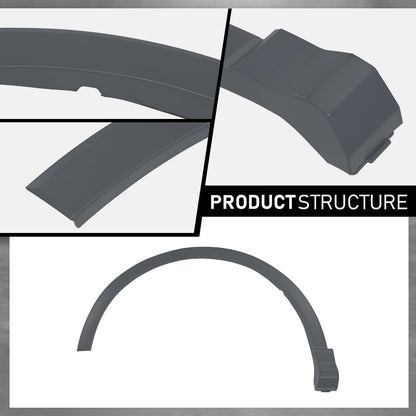 G-PLUS Front Left Fender Flare Wheel Opening Molding Arch Trim, Compatible with Audi Q3 2019-2024, Driver Side, AU8537177, 83A853717AGRU