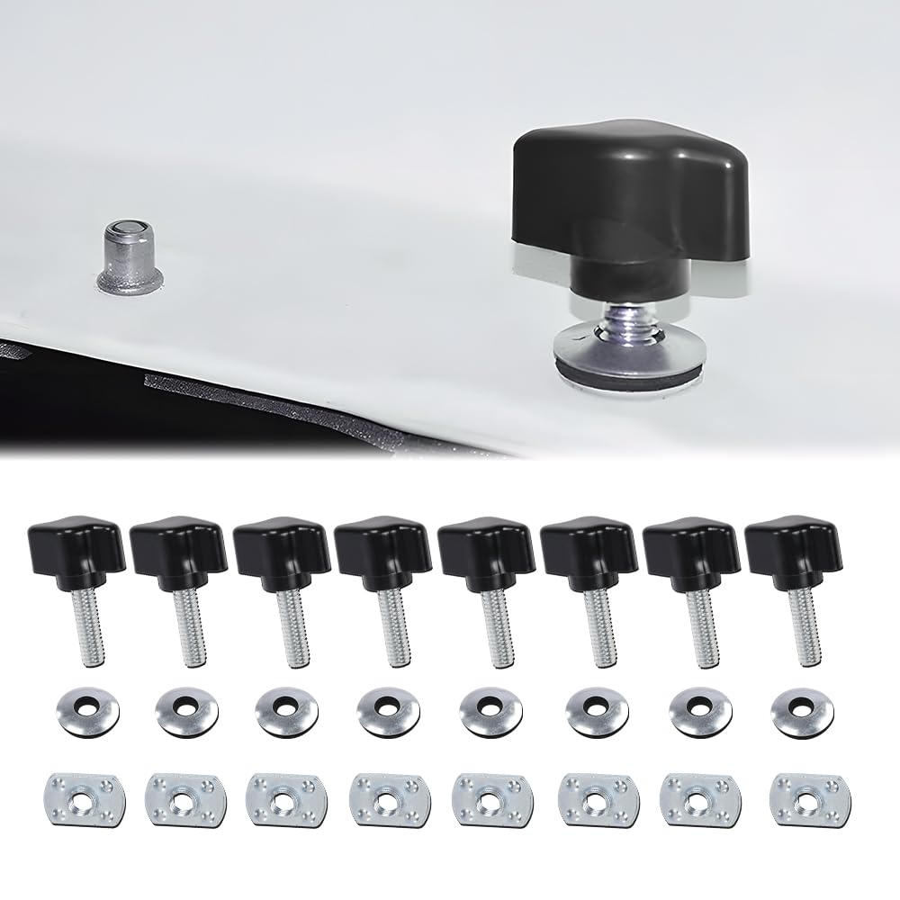 G-PLUS Universal Easy On Off Hard Top Fasteners Nuts Bolts Fits Jeep Wrangler YJ/TJ/JK Models 1987-2017