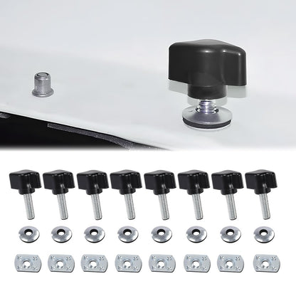 G-PLUS Universal Easy On Off Hard Top Fasteners Nuts Bolts Fits Jeep Wrangler YJ/TJ/JK Models 1987-2017