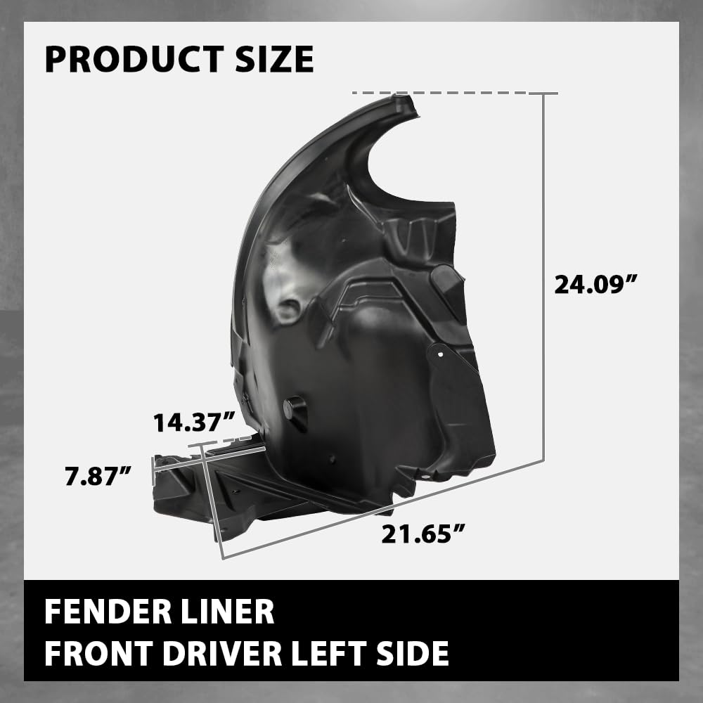 G-PLUS Fender Liner Front, Driver Side Compatible with Benz E250 E300 E350 E400 E550 2126903030, MB1248167