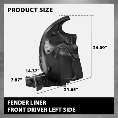 G-PLUS Fender Liner Front, Driver Side Compatible with Benz E250 E300 E350 E400 E550 2126903030, MB1248167