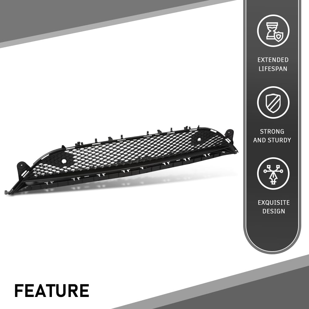 G-PLUS Front Lower Grill Grille, Compatible with Benz E300 E350 E400 E43 E450 E53 (submodel: 4Matic, Base) 2017-2020, 2138856900, A2138856900, MB1036156