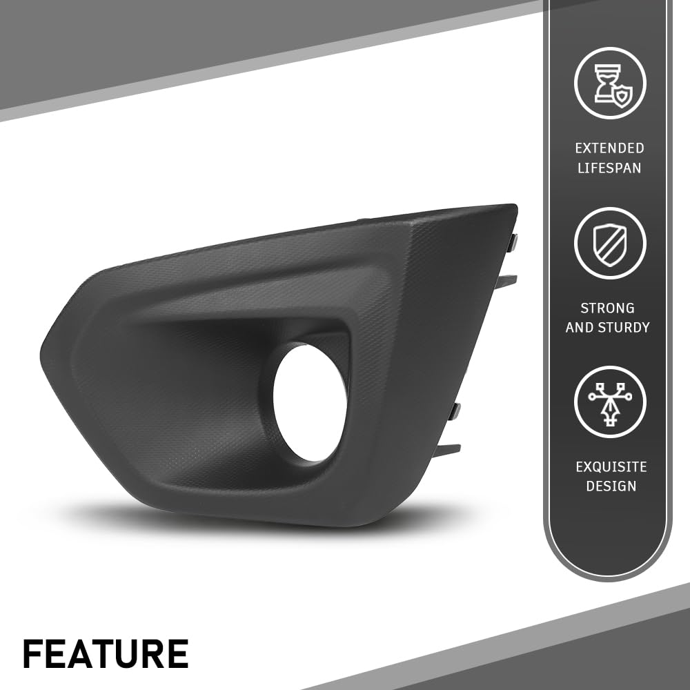 G-PLUS Front Left Fog Light Bezel Cover W/Hole, Compatible with Subaru Impreza 2012-2014, Driver Side, 57731FJ010