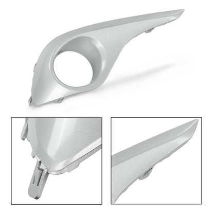 G-PLUS Front Fog Light Lamp Cover Trim Pair, Compatible with Toyota Highlander 2011 2012 2013 TO1038154 TO1039154 814810E060 814820E080, Driver & Passenger Side Fog Light Trim Silver