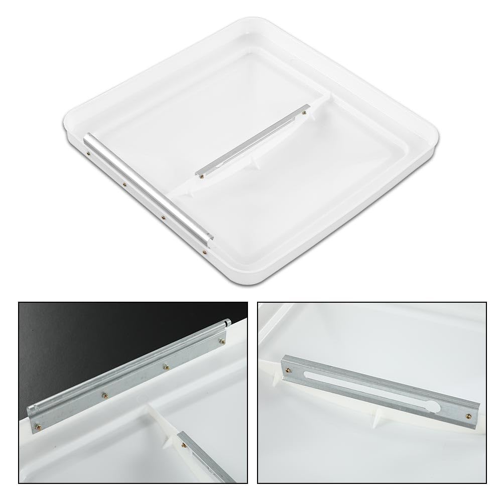 G-PLUS Replacement Roof Vent Cover Camper RV Trailer 14" x 14" Fit for Ventline pre-2008 and Elixir Style Pin 1994 and Newer White 2pcs, Accessories is not assembled
