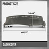 G-PLUS TPE Dash Cover Skin Cap Compatible with Chevy 2000-2006 Fit GMC Sierra 1500 2500 1999-2006 / Sierra Classic 2007 Dark Gray