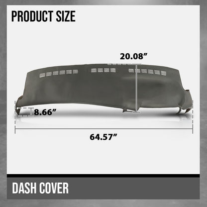 G-PLUS TPE Dash Cover Skin Cap Compatible with Chevy 2000-2006 Fit GMC Sierra 1500 2500 1999-2006 / Sierra Classic 2007 Dark Gray