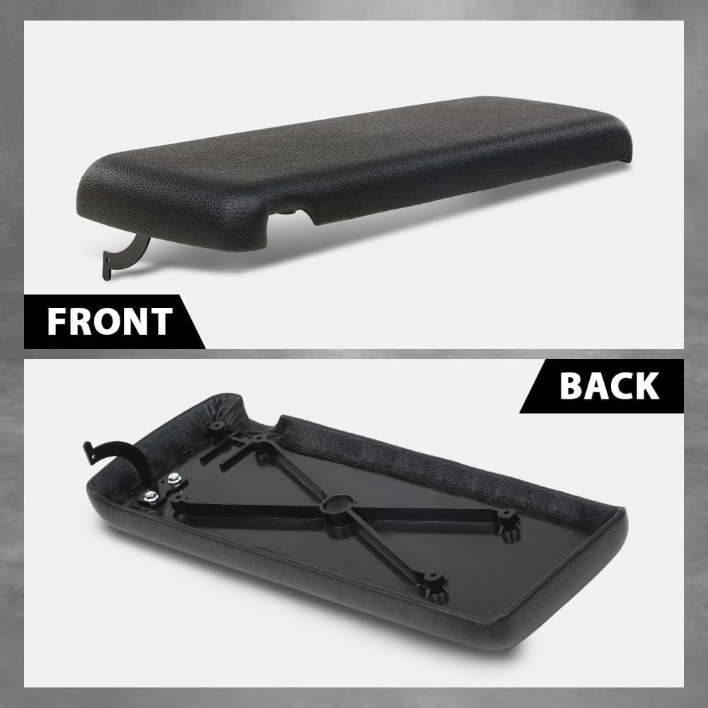 G-PLUS Center Console Lid Cover Compatible with Chevy Camaro 1973-1981 Fit Pontiac Firebird 1970 1971 1972 1973 1974 1975 1976 1977 1978 1979 1980 1981 Armrest Lid Kit 10019554 Black